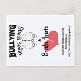 Postcard-Bullying Hurts Brains & Breaks Hearts ポストカード