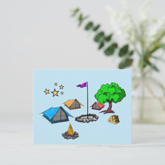 Postcard Camping ポストカード (スタンド正面)