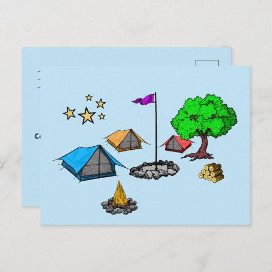 Postcard Camping ポストカード (正面/裏面)