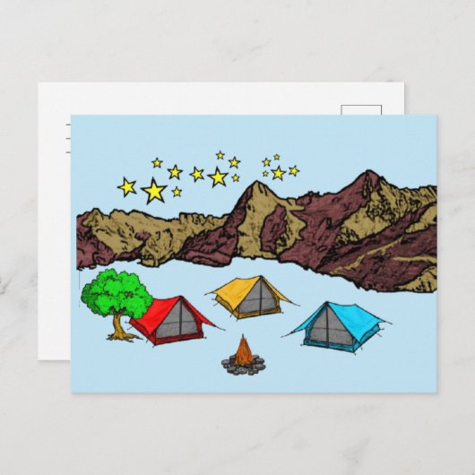 Postcard Camping ポストカード (正面/裏面)