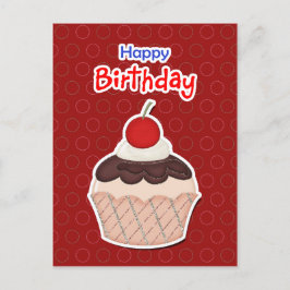 Postcard - Cupcake - Happy Birthday インビテーションポストカード