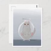 Postcard - Cute Cat in Glass ポストカード (正面/裏面)
