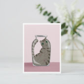 Postcard - Cute Cat in Glass ポストカード (スタンド正面)