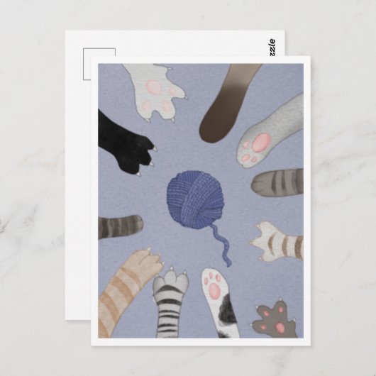 Postcard - Cute Paws ポストカード (正面/裏面)