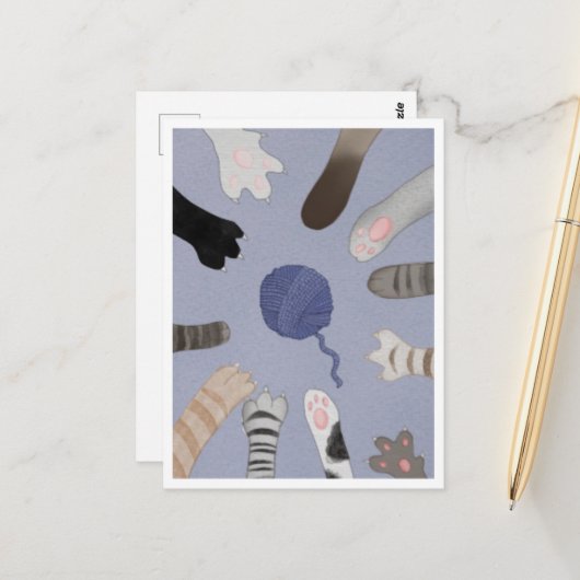 Postcard - Cute Paws ポストカード (正面/裏面インサイチュ)