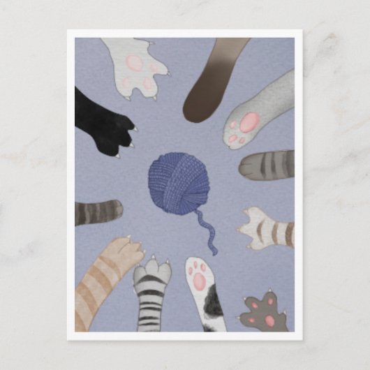 Postcard - Cute Paws ポストカード (正面)