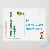 Postcard - Dear Santa I Would Like... 箔シーズンポストカード (裏面)