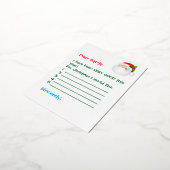 Postcard - Dear Santa I Would Like... 箔シーズンポストカード (回転した状態)