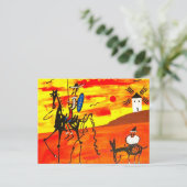 Postcard Don Quixote 4.25" x 5.6" ポストカード (スタンド正面)