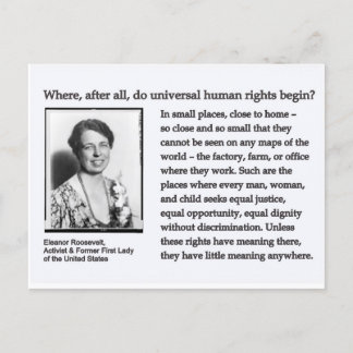 Postcard-Eleanor Roosevelt Human Rights ポストカード