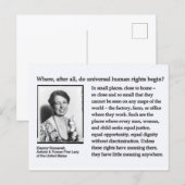 Postcard-Eleanor Roosevelt Human Rights ポストカード (正面/裏面)