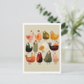 Postcard. Funny Birds ポストカード (スタンド正面)