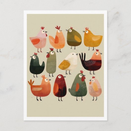 Postcard. Funny Birds ポストカード (正面)