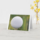 postcard golf ball カード (黄色い花)