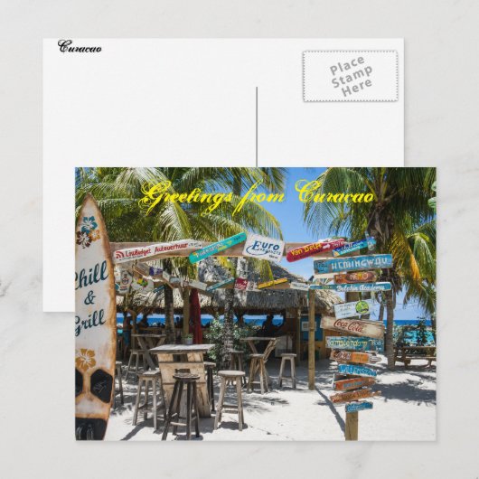 Postcard Greetings from Curacao ポストカード (正面/裏面)