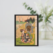 Postcard - Japanese ukiyo-e fox in the field ポストカード (スタンド正面)