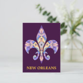 Postcard New Orleans Fleur-de-lis ポストカード (スタンド正面)