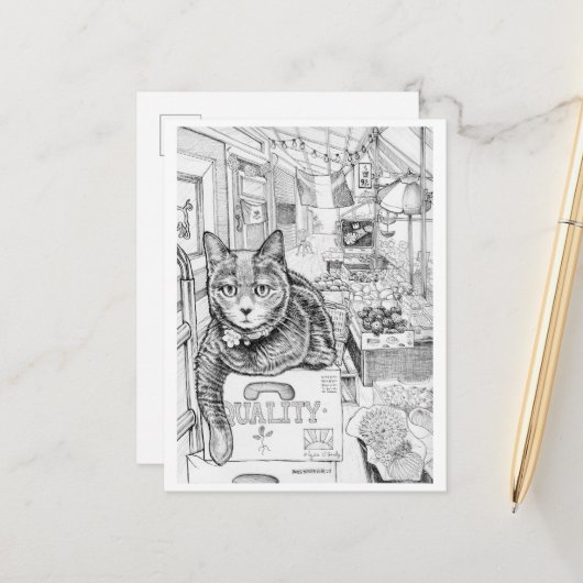 Postcard of Philly Cat on 9th Street ポストカード (正面/裏面インサイチュ)