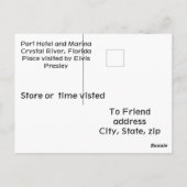 Postcard of Port Hotel Crystal River, Fl ポストカード (裏面)