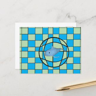 Postcard - Optical Illusion and Whale ポストカード