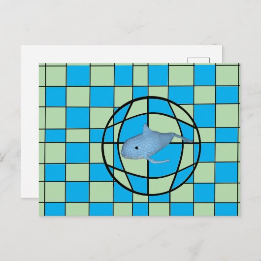 Postcard - Optical Illusion and Whale ポストカード (正面/裏面)