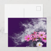 Postcard Postkarte Blumen und Distelsamen ポストカード (正面/裏面)