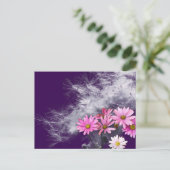 Postcard Postkarte Blumen und Distelsamen ポストカード (スタンド正面)