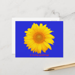 Postcard Postkarte Sonnenblume Liebe Grüße ポストカード