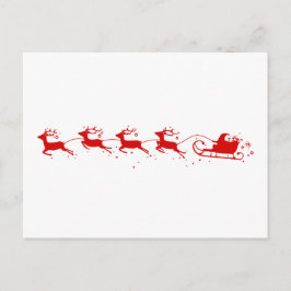 Postcard Reindeers and Santa Claus シーズンポストカード