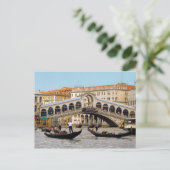 Postcard Rialto Bridge, Venice Italy ポストカード (スタンド正面)
