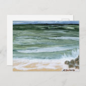 Postcard, Rocks on the Beach by M. Laplante ポストカード (正面/裏面)