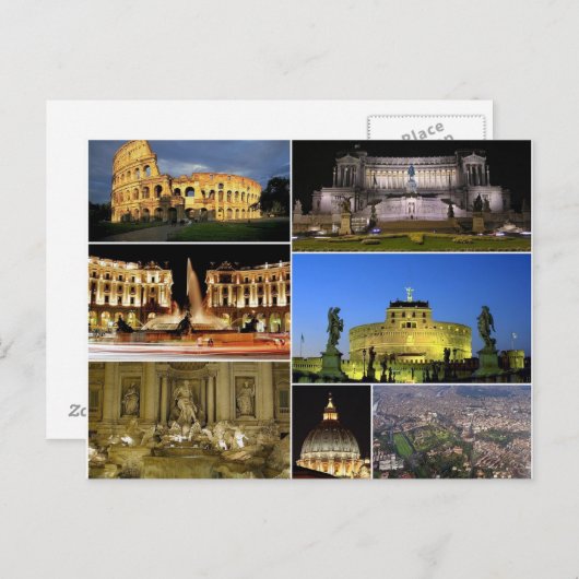 Postcard Rome Monuments, Italy ポストカード (正面/裏面)