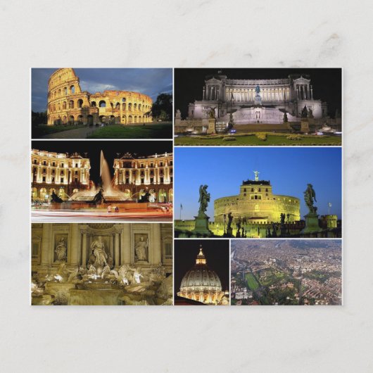 Postcard Rome Monuments, Italy ポストカード (正面)