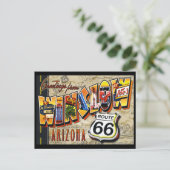 Postcard Route 66 Greetings Vintage ポストカード (スタンド正面)