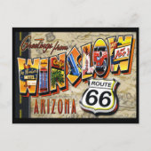 Postcard Route 66 Greetings Vintage ポストカード (正面)