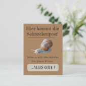 Postcard Schnecke symbolisch Nachträgliche Grüße ポストカード (スタンド正面)