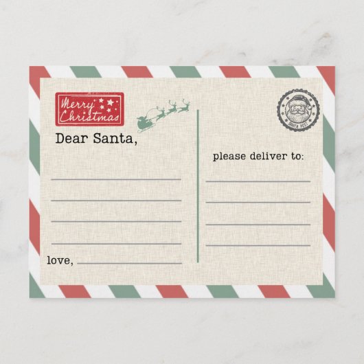 Postcard to Santa Claus ポストカード (裏面)