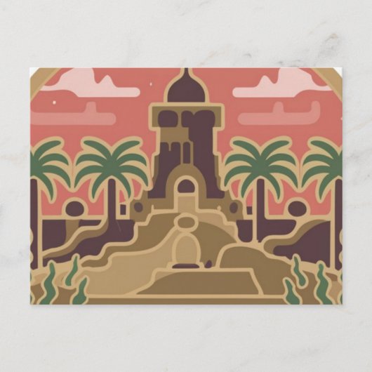 postcard ,town of 'GHARDAIA' in Algeria ポストカード (正面)