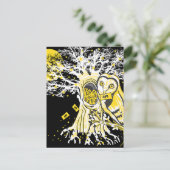 Postcard – Urban Tree Owl & Wealth Surreal Pop-Art ポストカード (スタンド正面)