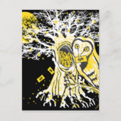 Postcard – Urban Tree Owl & Wealth Surreal Pop-Art ポストカード (正面)