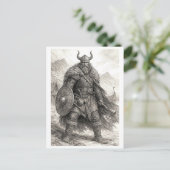 Postcard. Viking warrior ポストカード (スタンド正面)