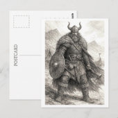 Postcard. Viking warrior ポストカード (正面/裏面)