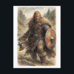 Postcard. Viking warrior ポストカード<br><div class="desc">Viking warrior. Unique collectible postcard.</div>