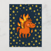 Postcard with a red horses ポストカード (正面)