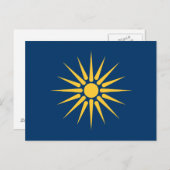 Postcard with Flag of Macedonia, Greece ポストカード (正面/裏面)