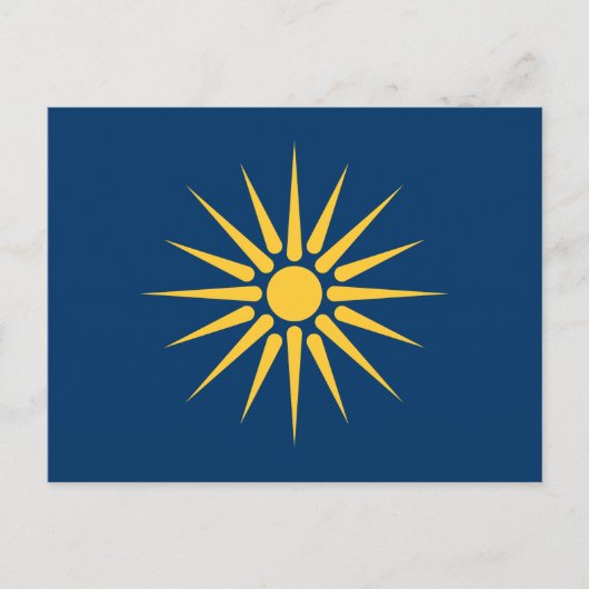 Postcard with Flag of Macedonia, Greece ポストカード (正面)