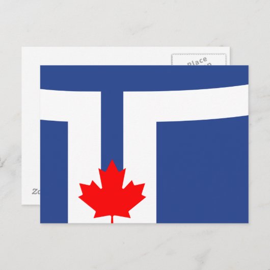 Postcard with Flag of Toronto, Canada ポストカード (正面/裏面)