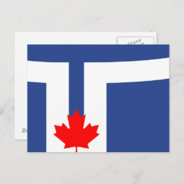 Postcard with Flag of Toronto, Canada ポストカード