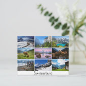 Postcard with landscapes and the text: Switzerland ポストカード (スタンド正面)