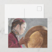 Postcard with my pastel of Afghan Girl ポストカード (正面/裏面)
